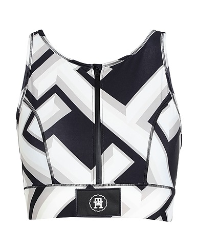 TOMMY HILFIGER Top Black 78% Polyester, 22% Elastane