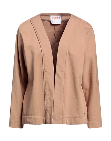 SUN 68 Sweatshirt Camel 100% Cotton