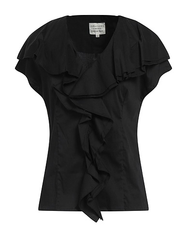 ALESSIA SANTI Top Black 79% Cotton, 18% Polyamide, 3% Elastane