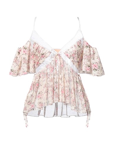 ANIYE BY Top spalle scoperte Beige 92% Poliestere, 8% Elastan, Poliammide