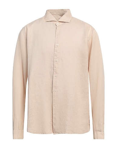 ALTEA Einfarbiges Hemd Beige 100% Leinen