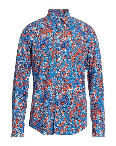 DSQUARED2 Patterned shirt Blue 100% Cotton