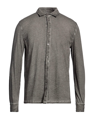 MAJESTIC FILATURES Solid colour shirt Charcoal 85% Cotton, 15% Cashmere