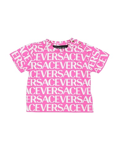 VERSACE YOUNG T-shirt Pink 94% Cotton, 6% Elastane