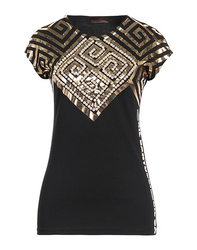 GIL SANTUCCI T-shirt Nero 85% Viscosa, 15% Altre Fibre
