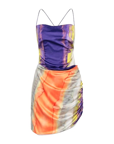 NINEMINUTES Short dress Orange 97% Polyester, 3% Elastane