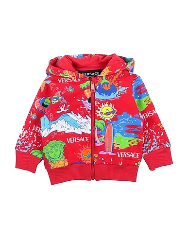 VERSACE YOUNG Hooded sweatshirt ROSSO 100% Cotton, Elastane