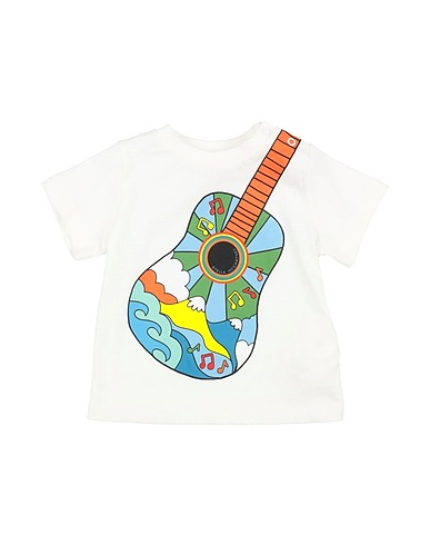 STELLA McCARTNEY KIDS T-shirt OFF WHITE 100% Cotton, Elastane