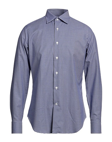ALESSANDRO GHERARDI Patterned shirt Midnight blue 100% Cotton