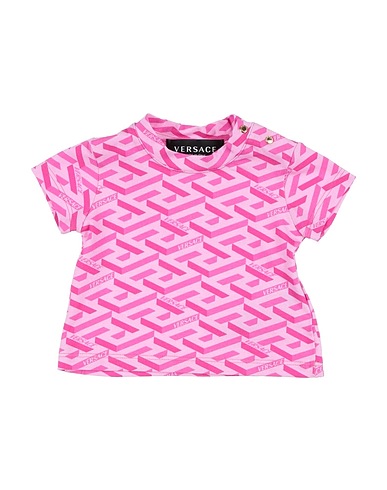 VERSACE YOUNG T-shirt Pink 94% Cotton, 6% Elastane