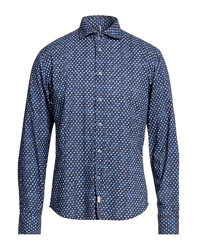PANAMA Patterned shirt Navy blue 100% Cotton