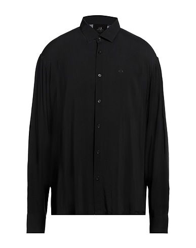 ARMANI EXCHANGE Solid colour shirt Black 100% Viscose