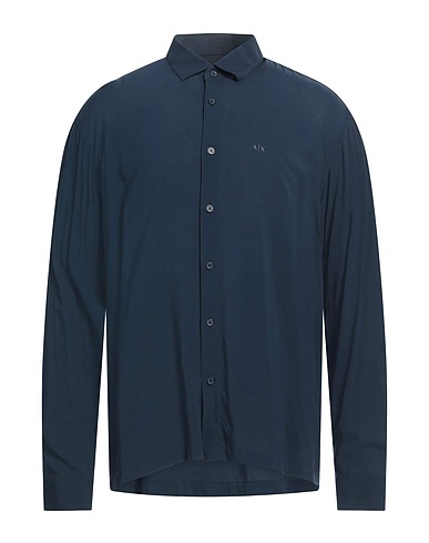 ARMANI EXCHANGE Solid color shirt Navy 100% Viscose