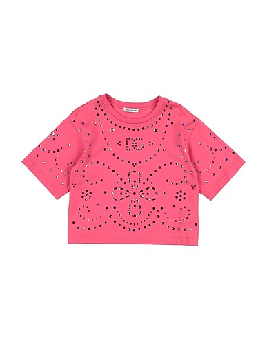 DOLCE&GABBANA T-shirt Pink 100% Cotton, Glass