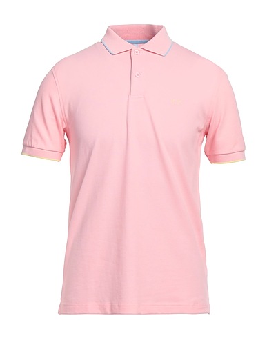 SUN 68 Polo shirt Pink 95% Cotton, 5% Elastane