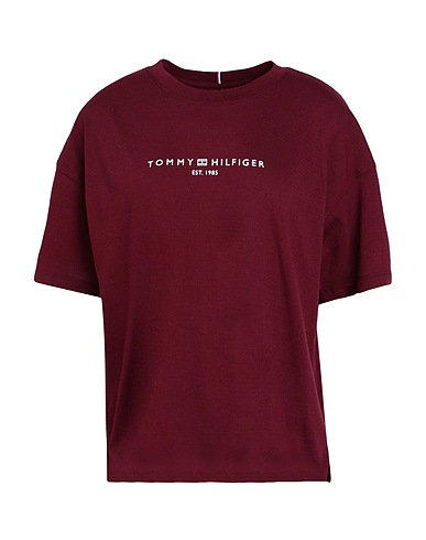 TOMMY HILFIGER T-shirt Bordeaux 52% Poliestere, 48% Cotone