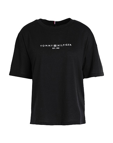 TOMMY HILFIGER T-shirt Nero 52% Poliestere, 48% Cotone