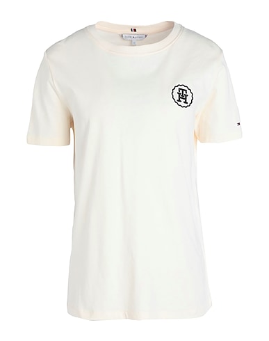 TOMMY HILFIGER Basic T-Shirt Cream 100% Cotton