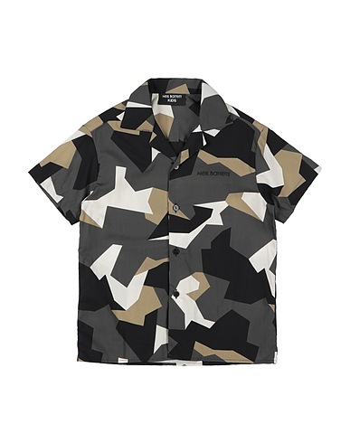 NEIL BARRETT Patterned shirt Lead 100% Cotton