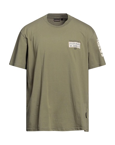 NAPAPIJRI T-shirt Military green 100% Cotton
