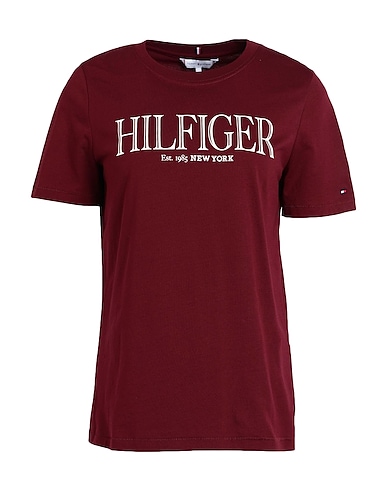 TOMMY HILFIGER T-shirt Burgundy 100% Cotton