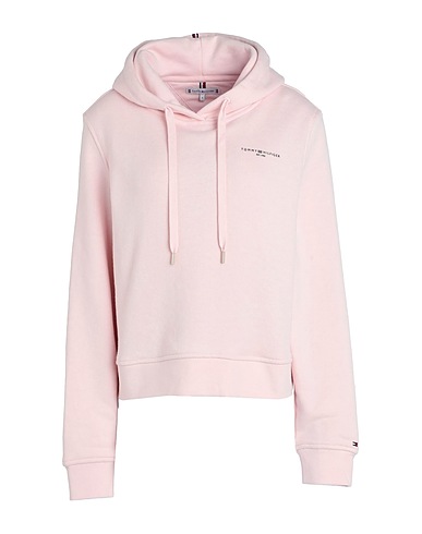 TOMMY HILFIGER Hooded track jacket  Light pink 66% Cotton, 34% Polyester