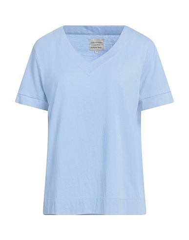 ALESSIA SANTI Basic T-Shirt Himmelblau 55% Baumwolle, 45% Modal