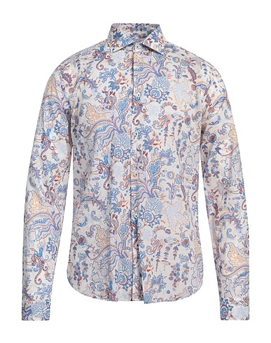 MANUEL RITZ Patterned shirt White 100% Cotton