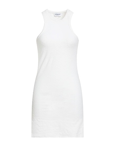 DONDUP Sheath dress White 86% Polyamide, 14% Elastane