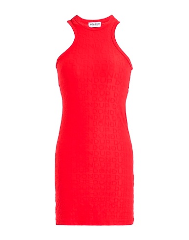 DONDUP Sheath dress Red 86% Polyamide, 14% Elastane