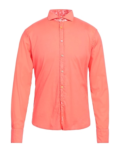 PANAMA Solid color shirt Coral 96% Cotton, 4% Elastane