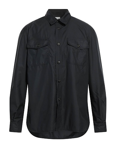 CARUSO Solid color shirt Black 100% Polyester
