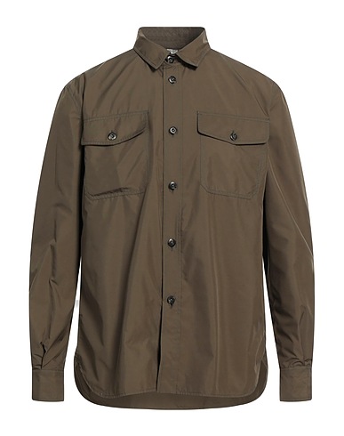 CARUSO Solid color shirt Dark green 100% Polyester