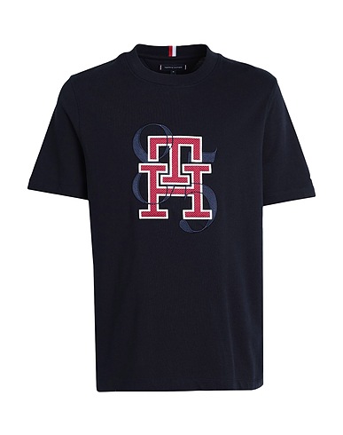 TOMMY HILFIGER T-shirt Navy blue 100% Cotton