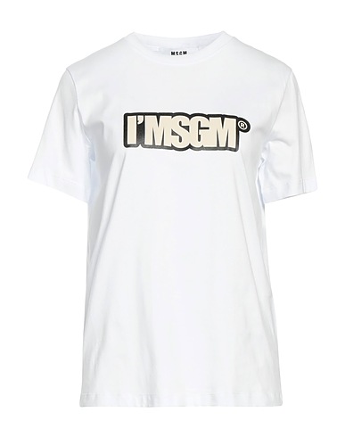 MSGM T-shirt White 100% Cotton