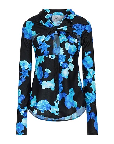 COPERNI Floral shirts & blouses Black 80% Polyamide, 20% Elastane
