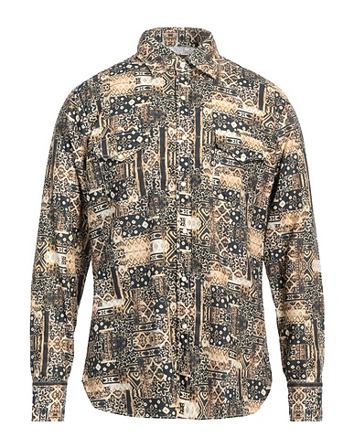 ALESSANDRO GHERARDI Patterned shirt Midnight blue 100% Cotton
