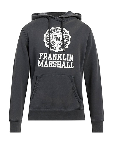 FRANKLIN & MARSHALL Hooded track jacket  Charcoal 100% Cotton