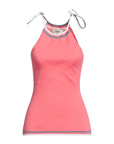 FENDI Top Salmon pink 56% Viscose, 34% Polyamide, 7% Polypropylene, 3% Polyurethane