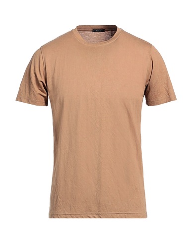 BARBATI Basic T-Shirt Kamel 50% Viskose, 50% Polyamid