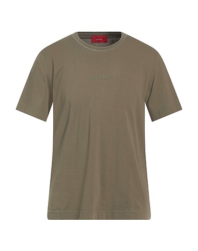 LIU •JO MAN Basic T-Shirt Militärgrün 100% Baumwolle