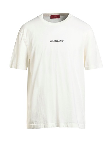 LIU •JO MAN Basic T-shirt Ivory 100% Cotton
