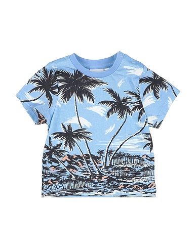BOSS T-shirt Light blue 100% Cotton, Elastane