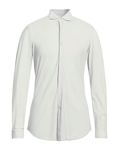 ALESSANDRO GHERARDI Solid colour shirt Light grey 74% Polyamide, 26% Elastane