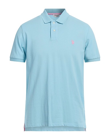 U.S.POLO ASSN. Polo Celeste 100% Cotone