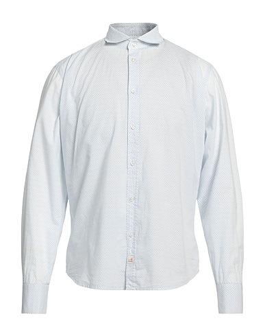 PANAMA Camicia fantasia Celeste 100% Cotone