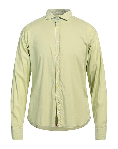 PANAMA Camisa lisa Verde 96% Algodón, 4% Elastán