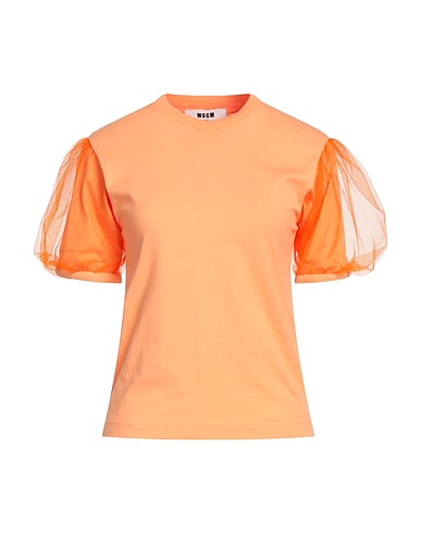 MSGM T-shirt Arancione 100% Cotone, Poliammide
