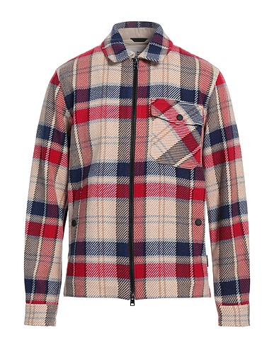 WOOLRICH Checked shirt Red 45% Wool, 28% Cotton, 16% Polyamide, 11% Polyester