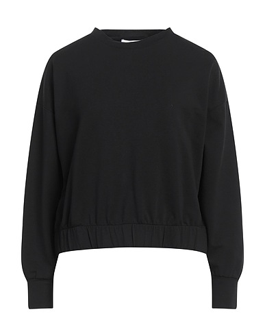 ALPHA STUDIO Sweatshirt Black 95% Cotton, 5% Elastane